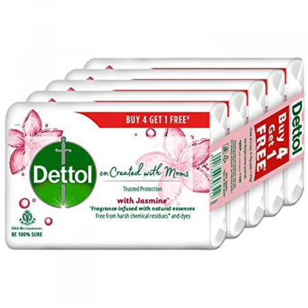 DETOL SOAP JASMINE 75G BUY 4 GET 1